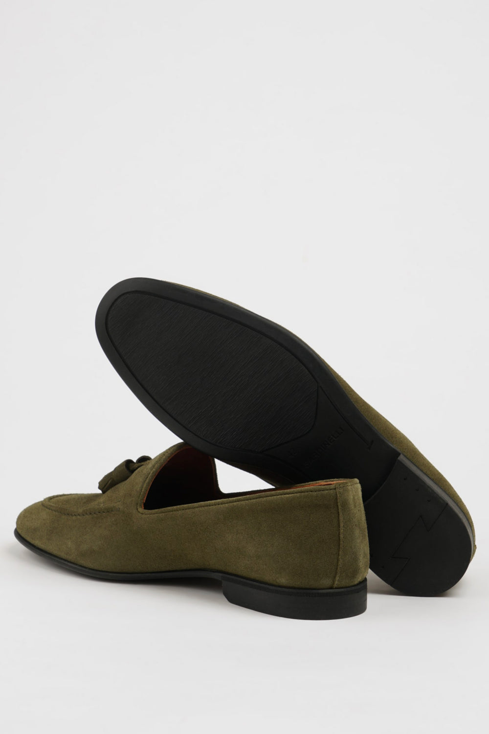 Elegant olive suede loafers by Mazonni designed for men’s formal and semi-casual outfits