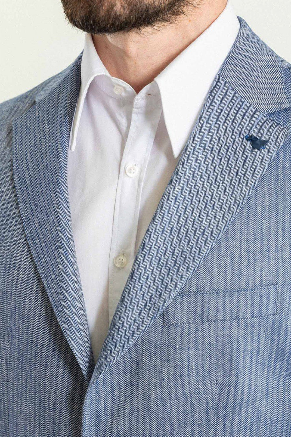 Mazonni men's sky blue slim fit blazer, breathable fabric ideal for summer office or social events