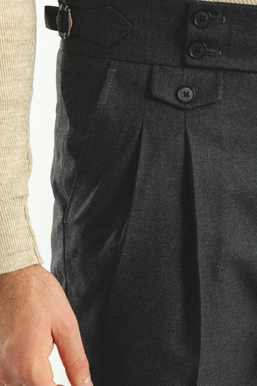 Mazonni dark grey blazer and trousers set, sophisticated men’s fashion for both office and evening wear