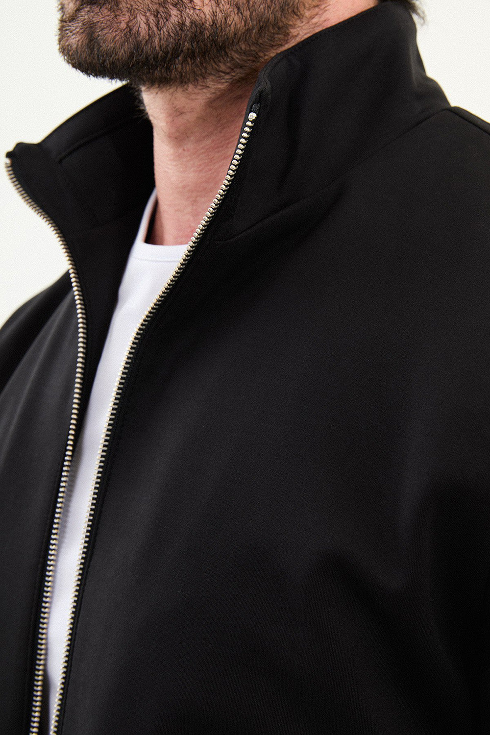 Mazonni Imperia Men’s Black Cardigan Full Zip Long Sleeve Sweater Jacket